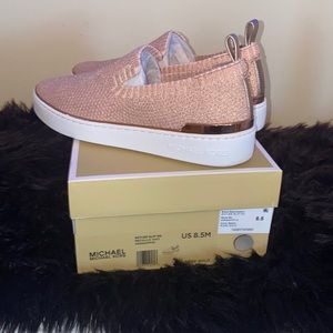 Michael Kors Skyler Slip on Rose Gold sneakers